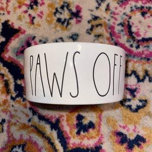 RAE DUNN- Paws Off food/water pet bowl